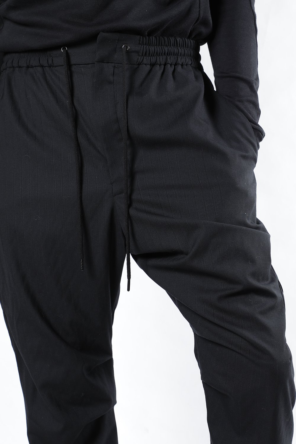 Easy pants wool super140’s shadow stripe