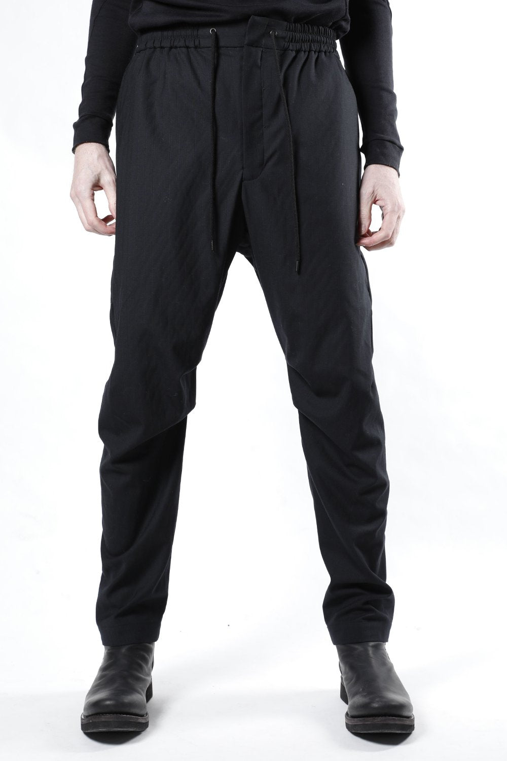 Easy pants wool super140’s shadow stripe