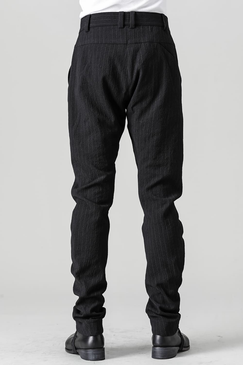 Slim pants shrink wool stripe