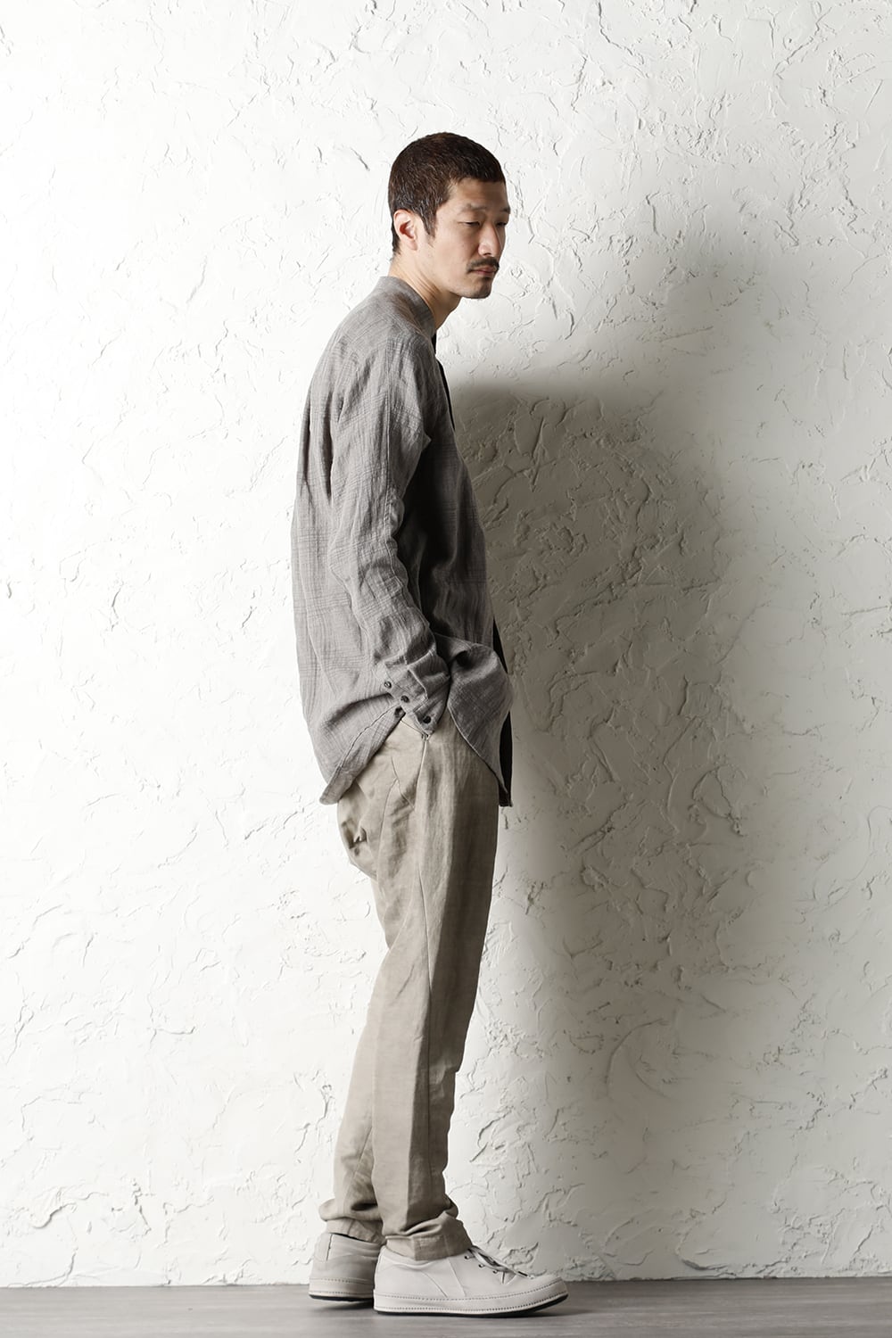 ドロップクロッチパンツ コットン / ラミ / カナパ コールドダイ