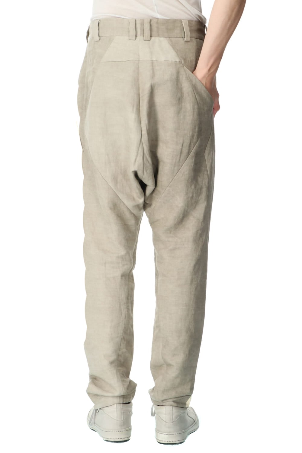 ドロップクロッチパンツ コットン / ラミ / カナパ コールドダイ