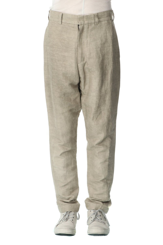 Drop crotch pants cotton/ ramie/ canapa cold dyed