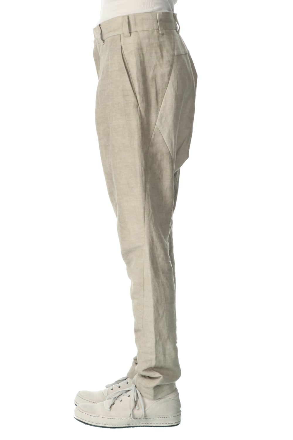 ドロップクロッチパンツ コットン / ラミ / カナパ コールドダイ