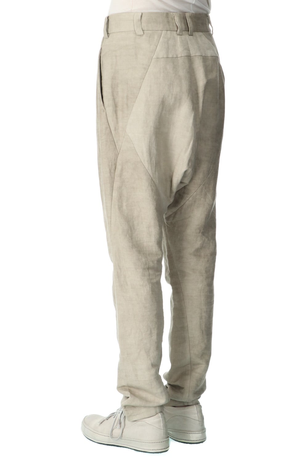 ドロップクロッチパンツ コットン / ラミ / カナパ コールドダイ