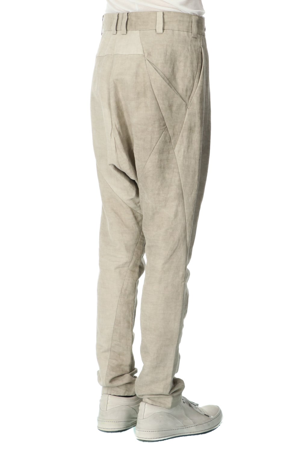 ドロップクロッチパンツ コットン / ラミ / カナパ コールドダイ