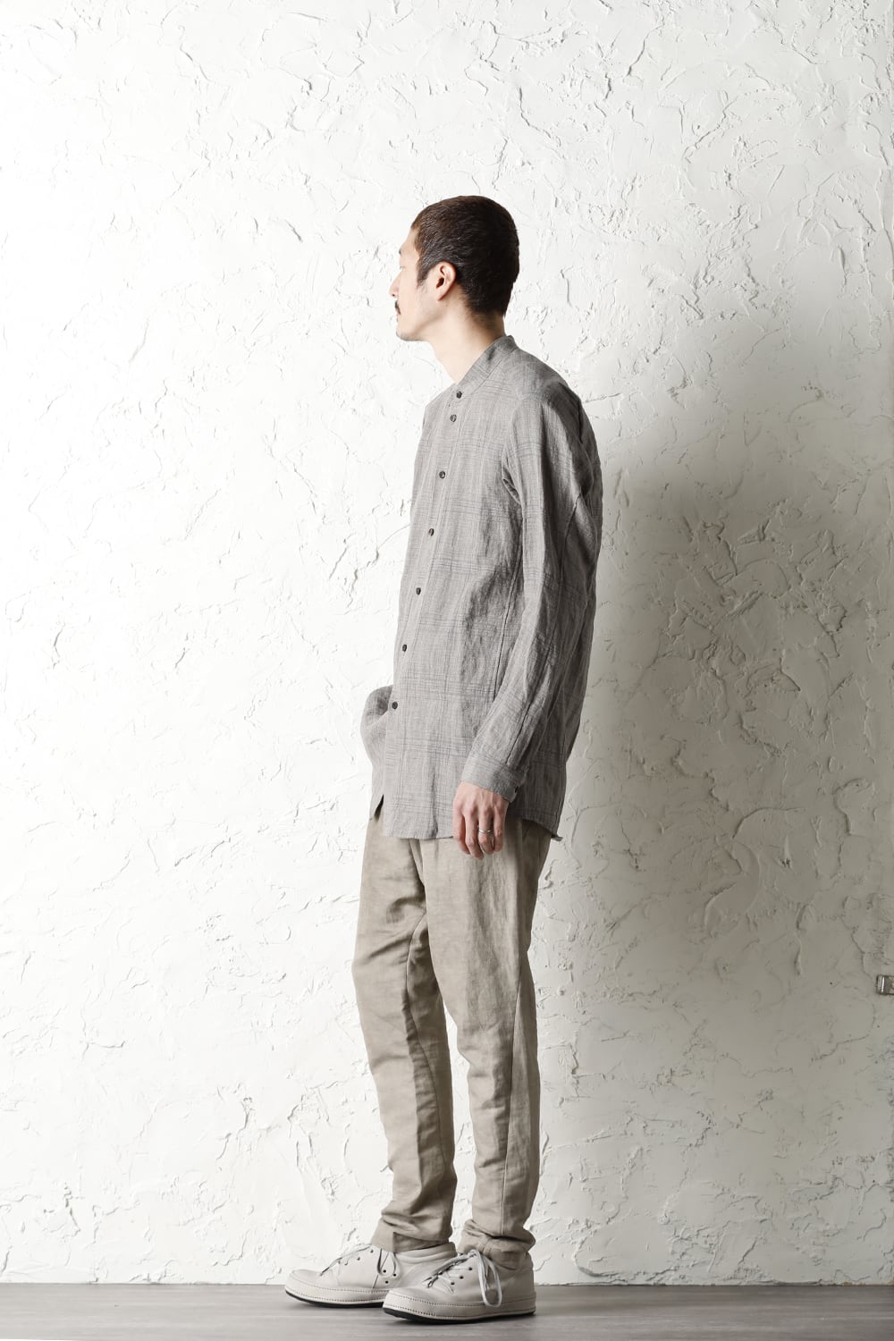 ドロップクロッチパンツ コットン / ラミ / カナパ コールドダイ