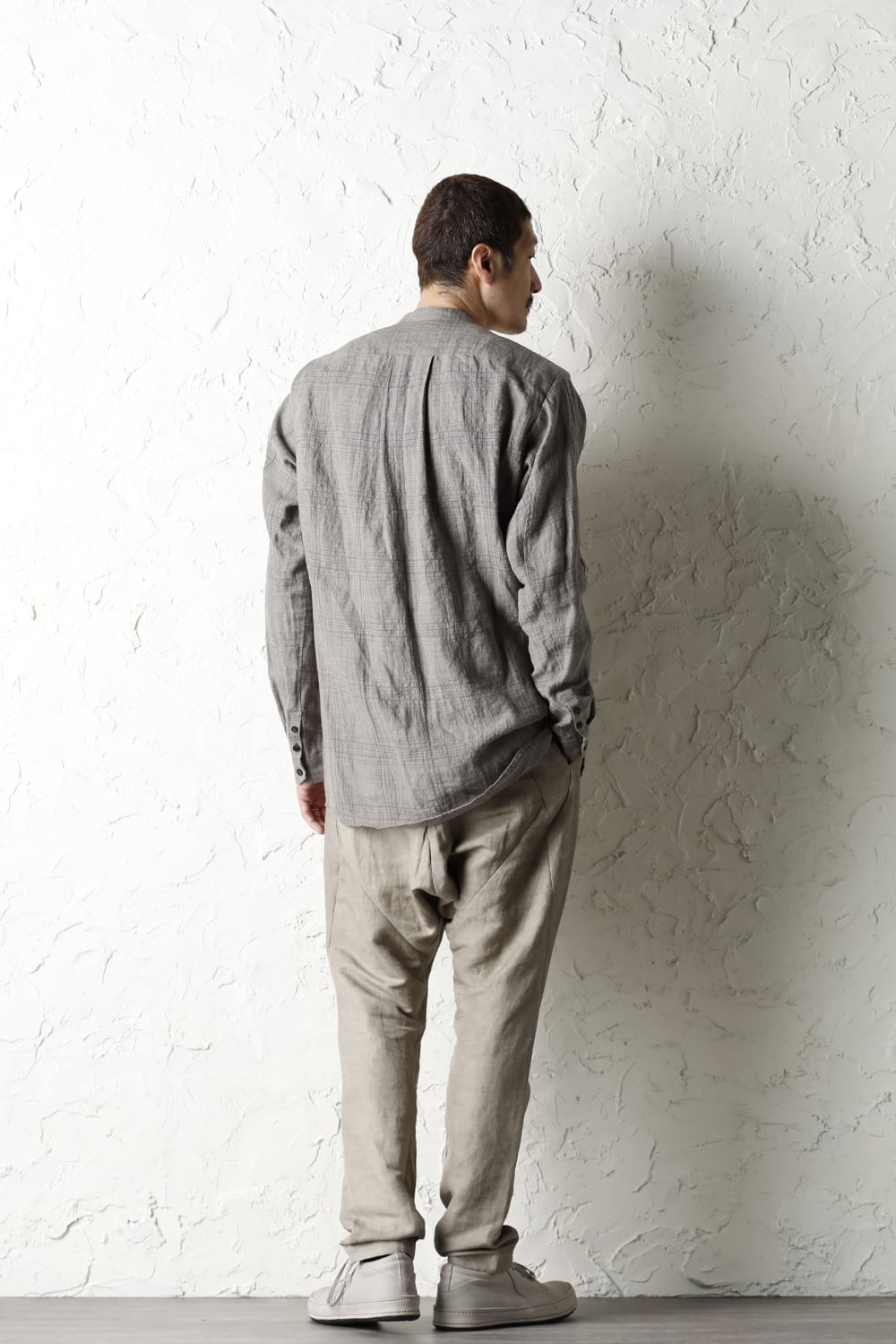 ドロップクロッチパンツ コットン / ラミ / カナパ コールドダイ