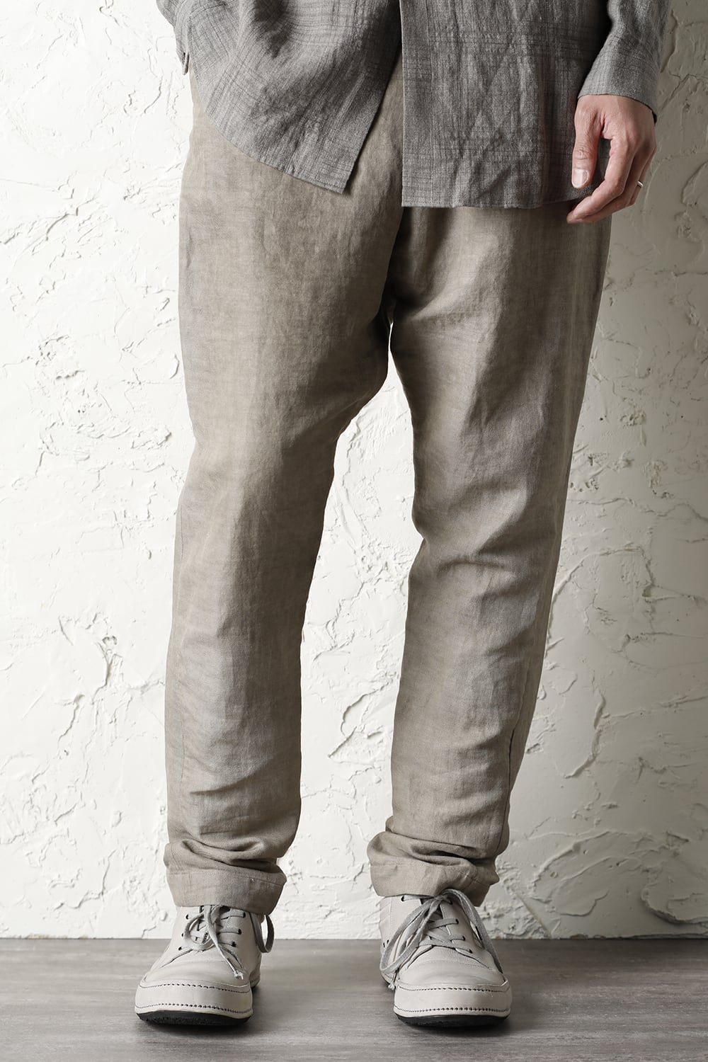ドロップクロッチパンツ コットン / ラミ / カナパ コールドダイ
