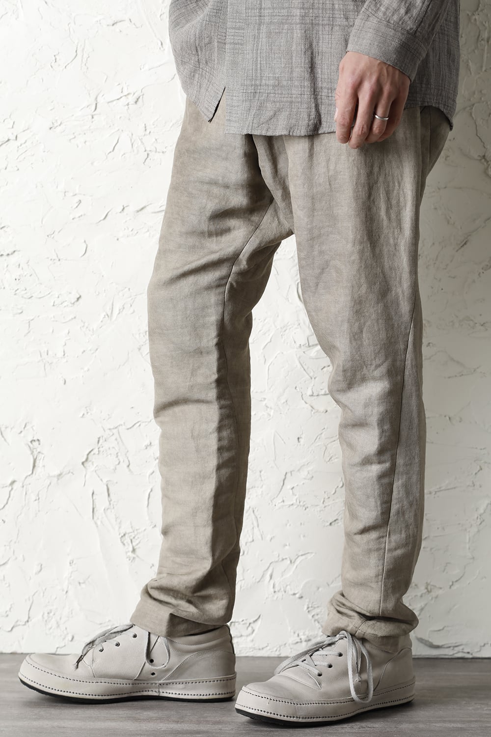 ドロップクロッチパンツ コットン / ラミ / カナパ コールドダイ