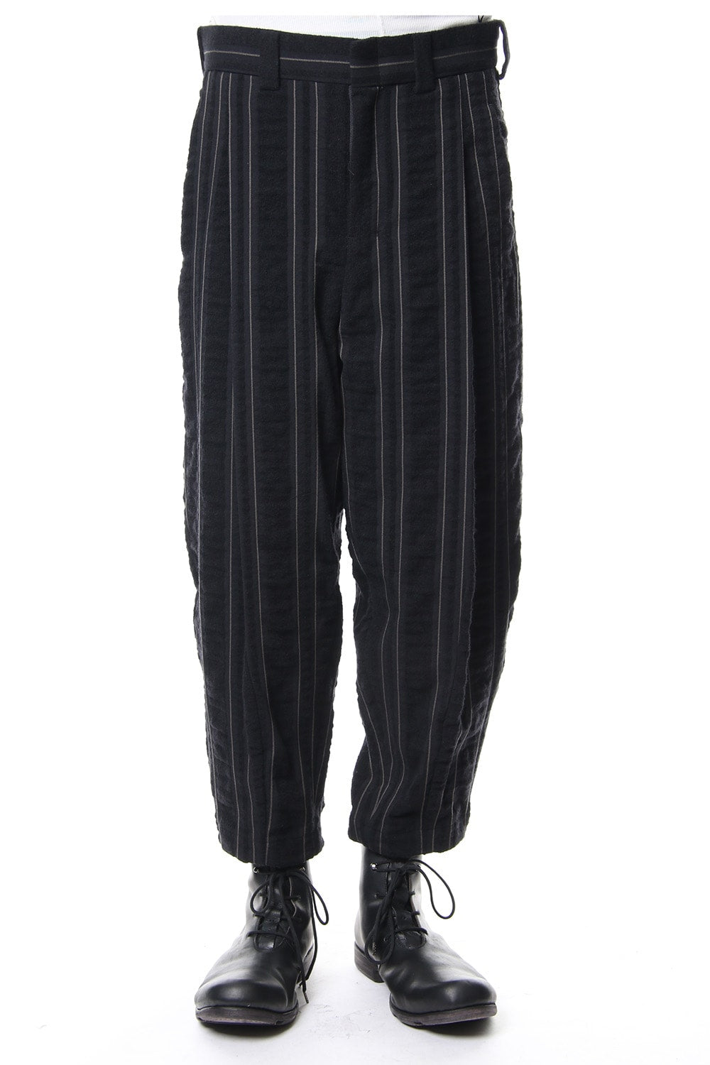 Cropped Pants Wool/ Cotton Stripe