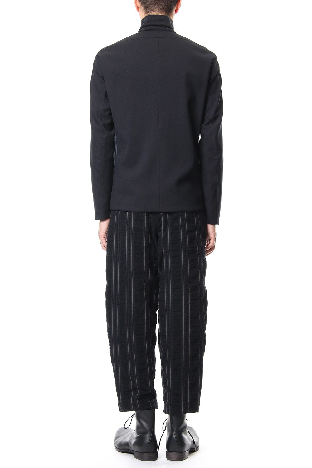 Cropped Pants Wool/ Cotton Stripe
