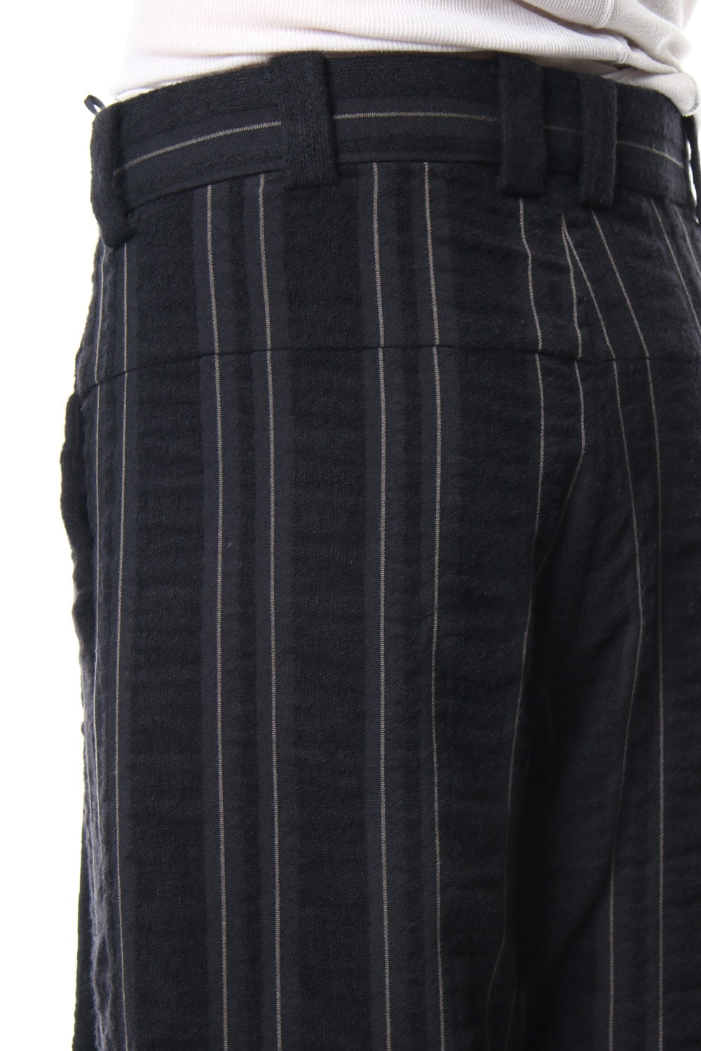 Cropped Pants Wool/ Cotton Stripe