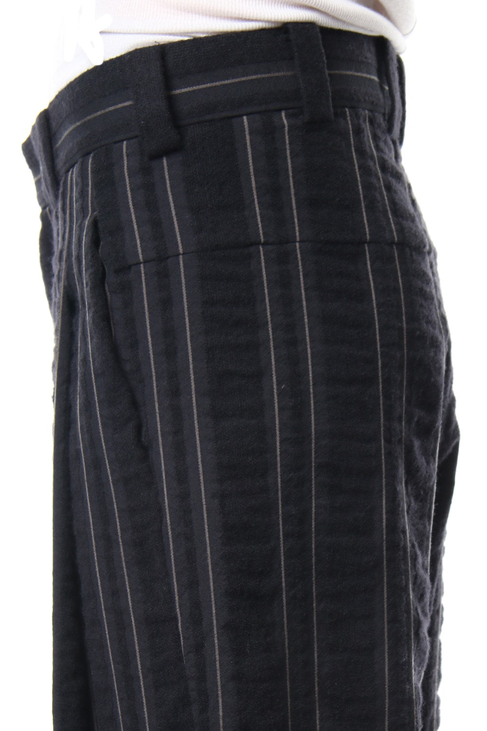 Cropped Pants Wool/ Cotton Stripe