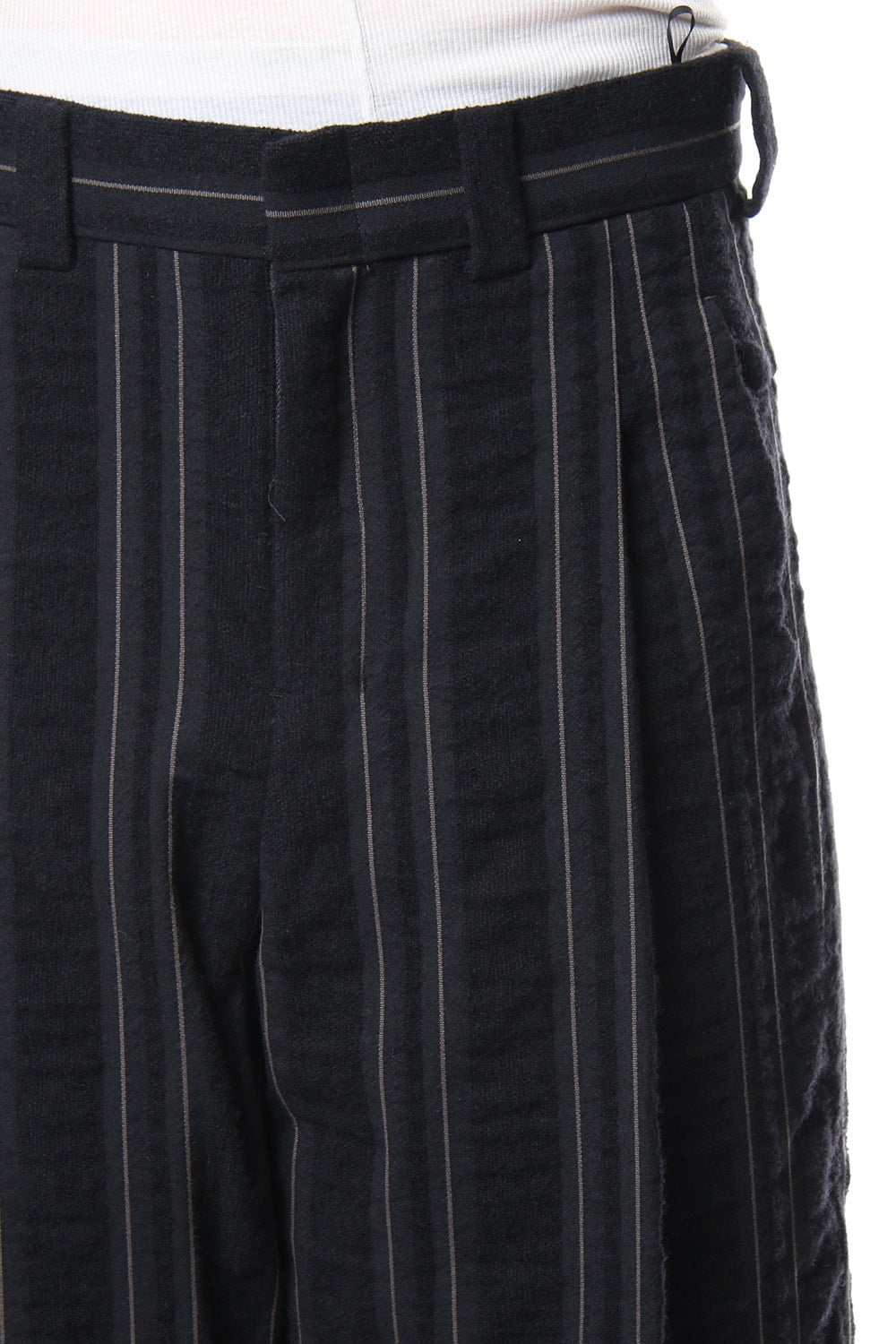Cropped Pants Wool/ Cotton Stripe