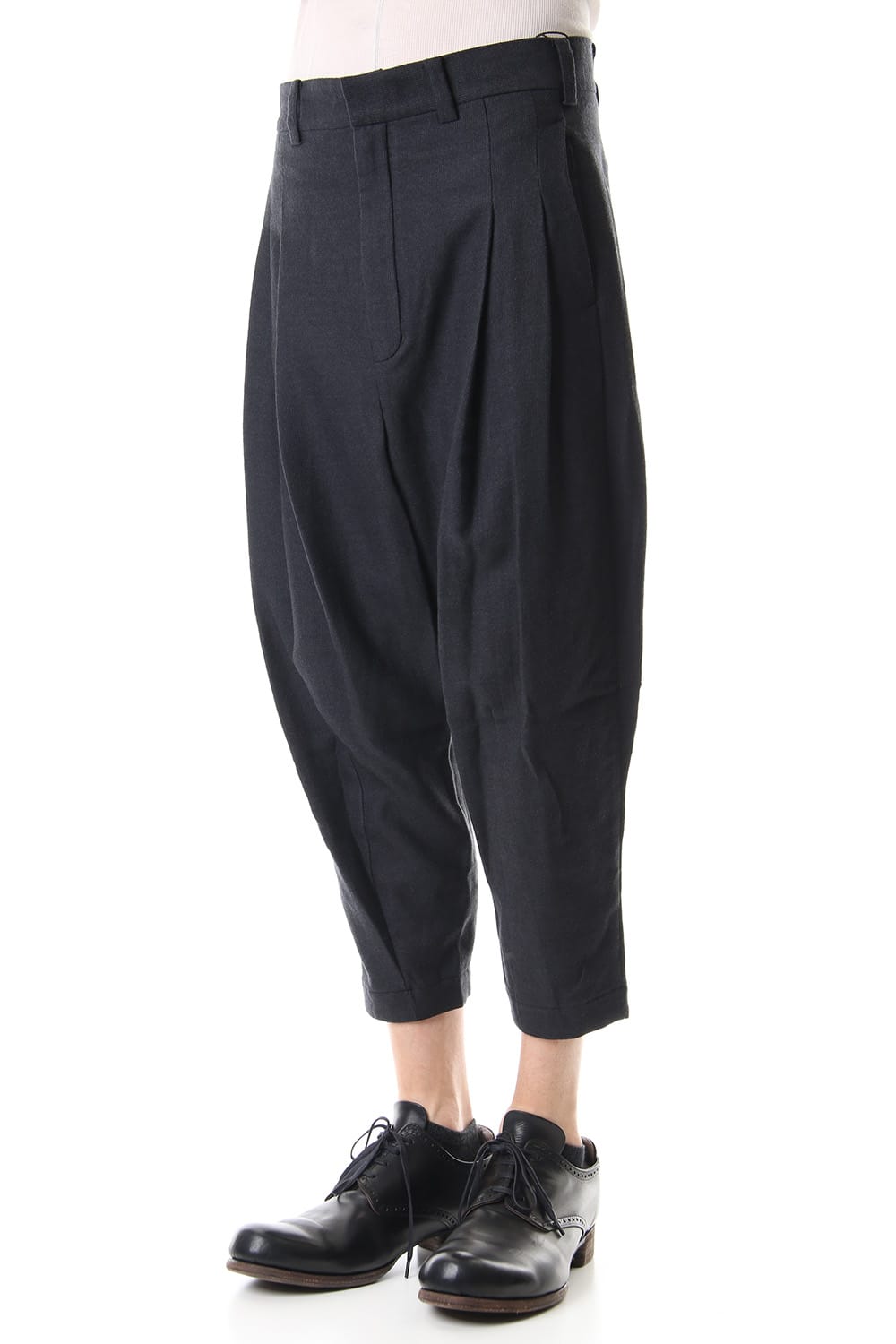 Cropped pants virgin wool / silk