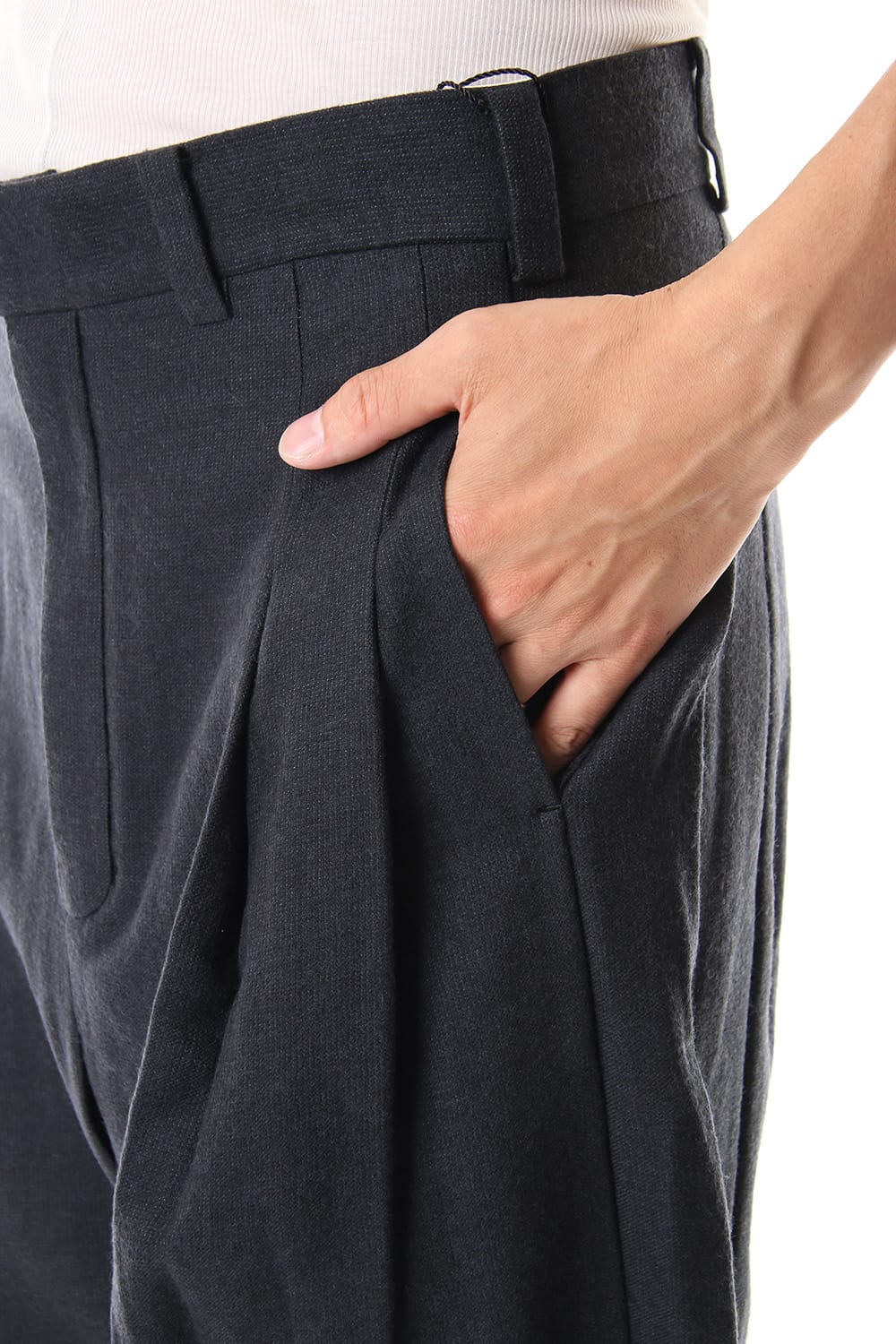 Cropped pants virgin wool / silk