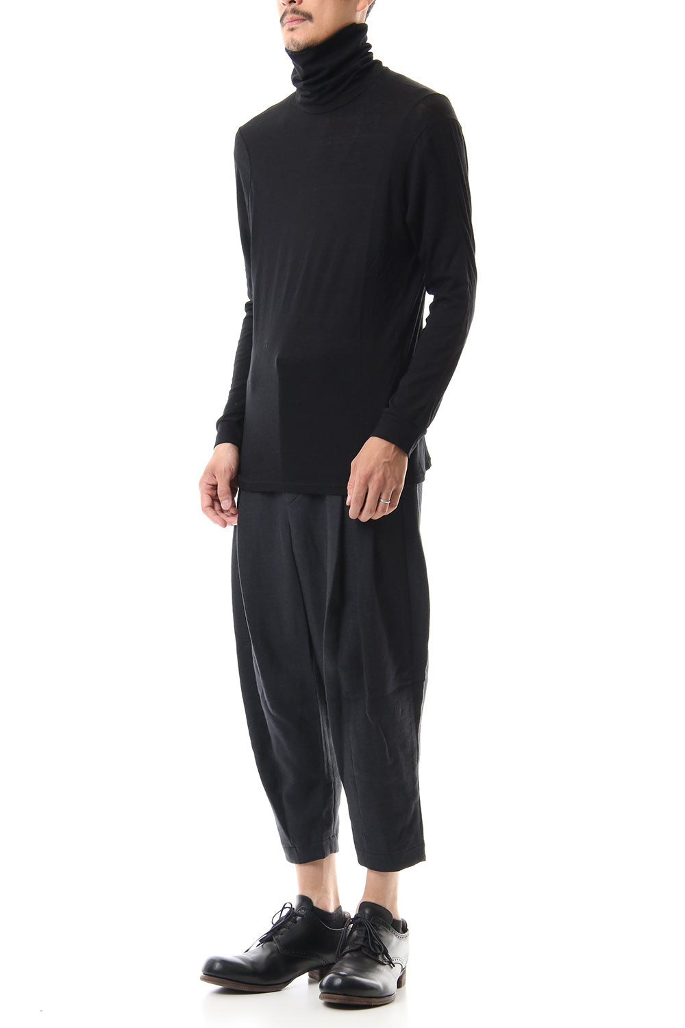 Cropped pants virgin wool / silk