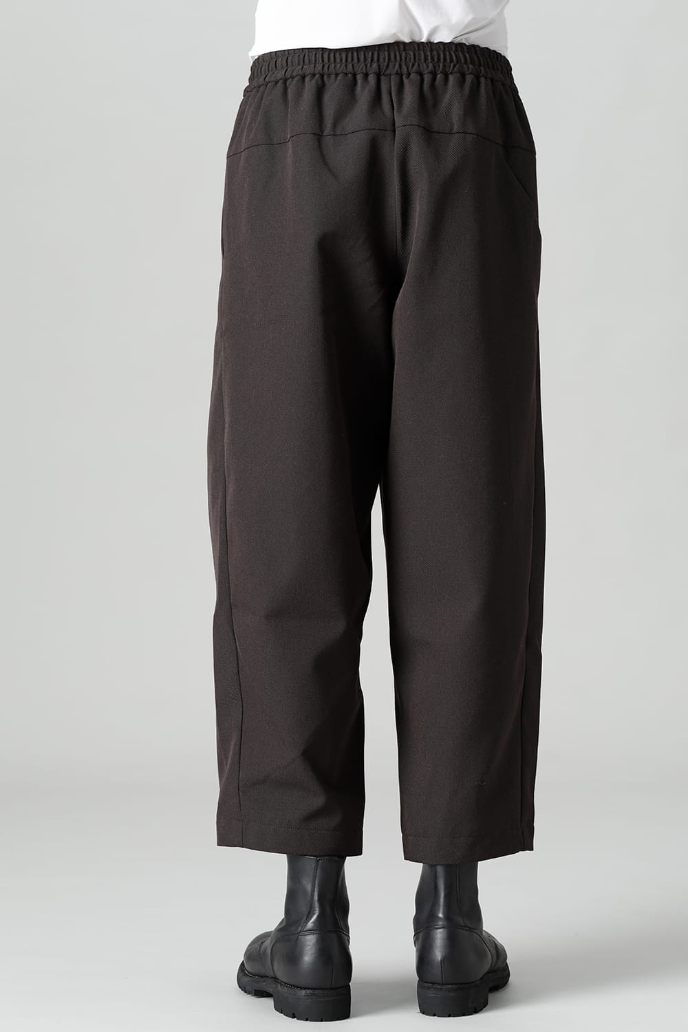 Baggy cropped pants Sculptured Wool gabardine