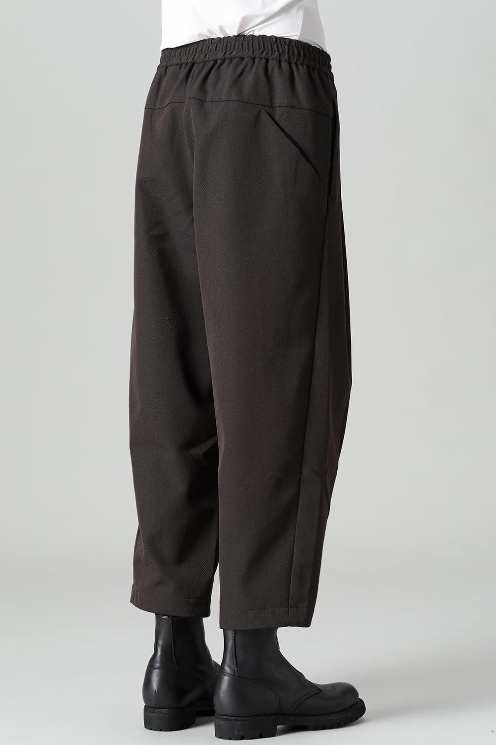 Baggy cropped pants Sculptured Wool gabardine