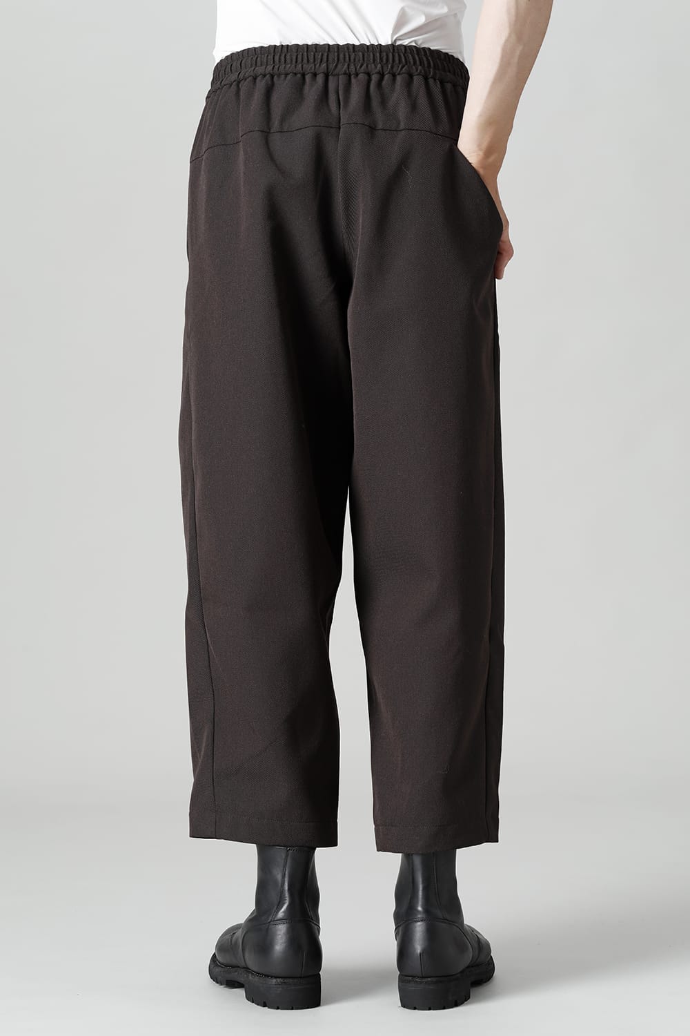 Baggy cropped pants Sculptured Wool gabardine