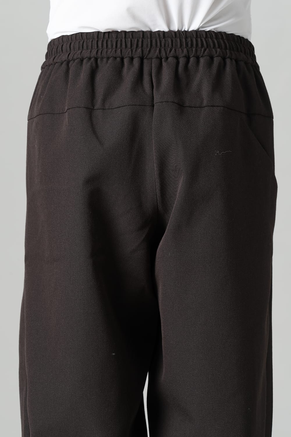 Baggy cropped pants Sculptured Wool gabardine