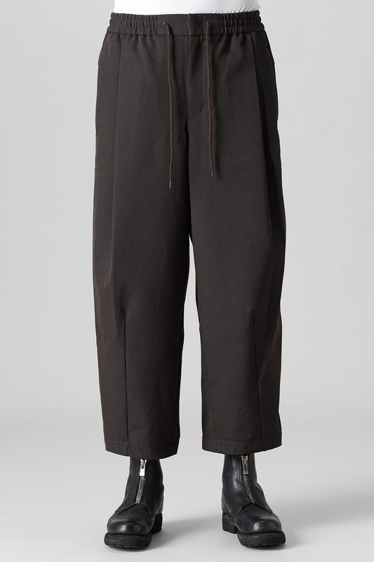 Baggy cropped pants Sculptured Wool gabardine