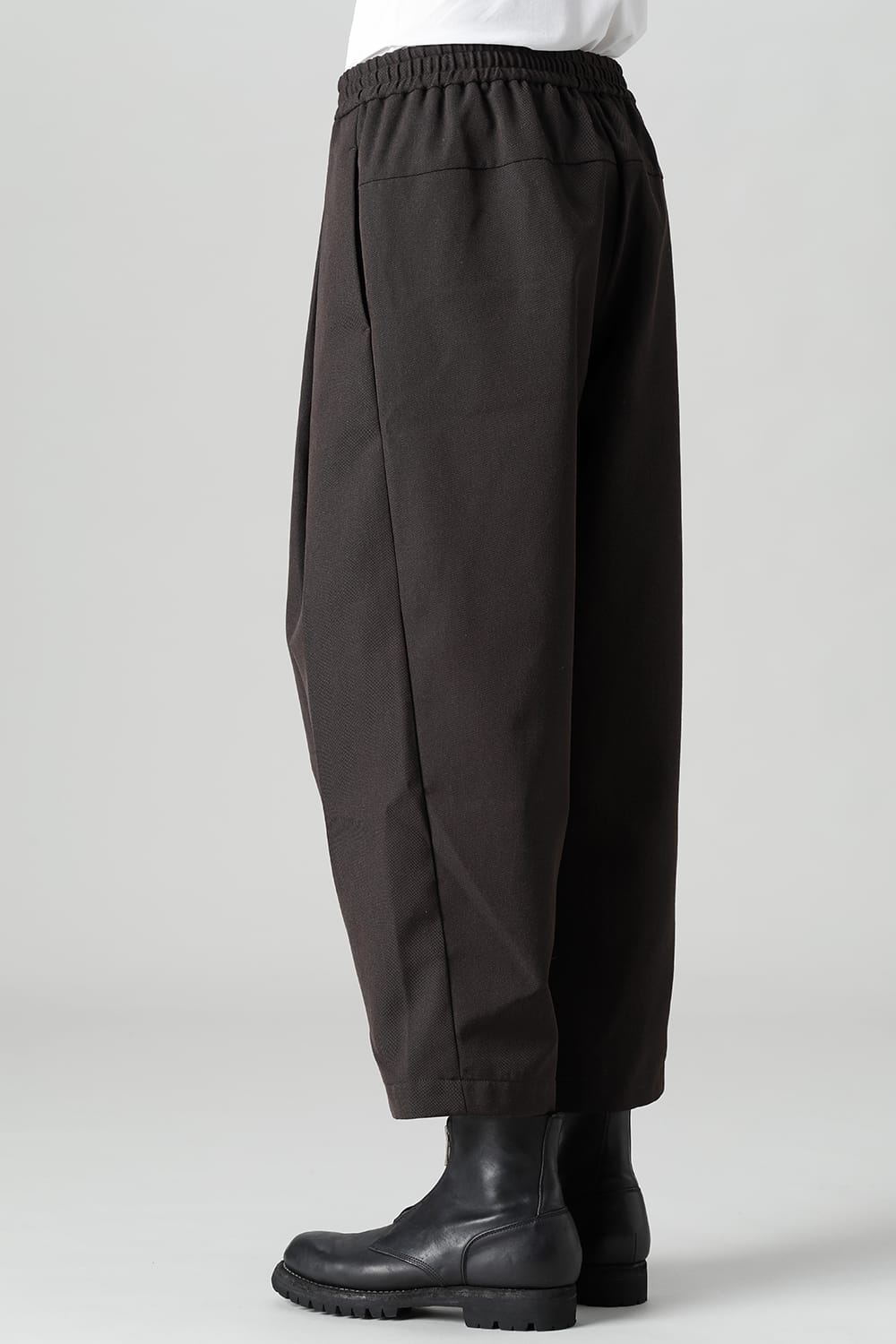 Baggy cropped pants Sculptured Wool gabardine