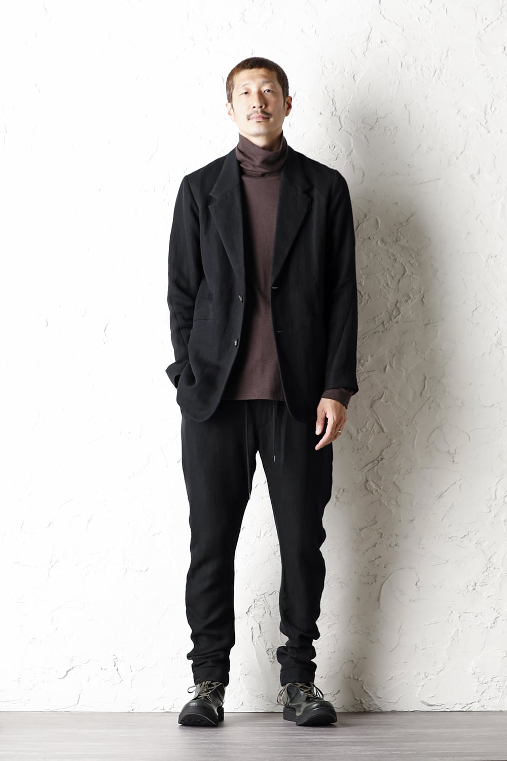 Slim pants wool canapa soft gabardine