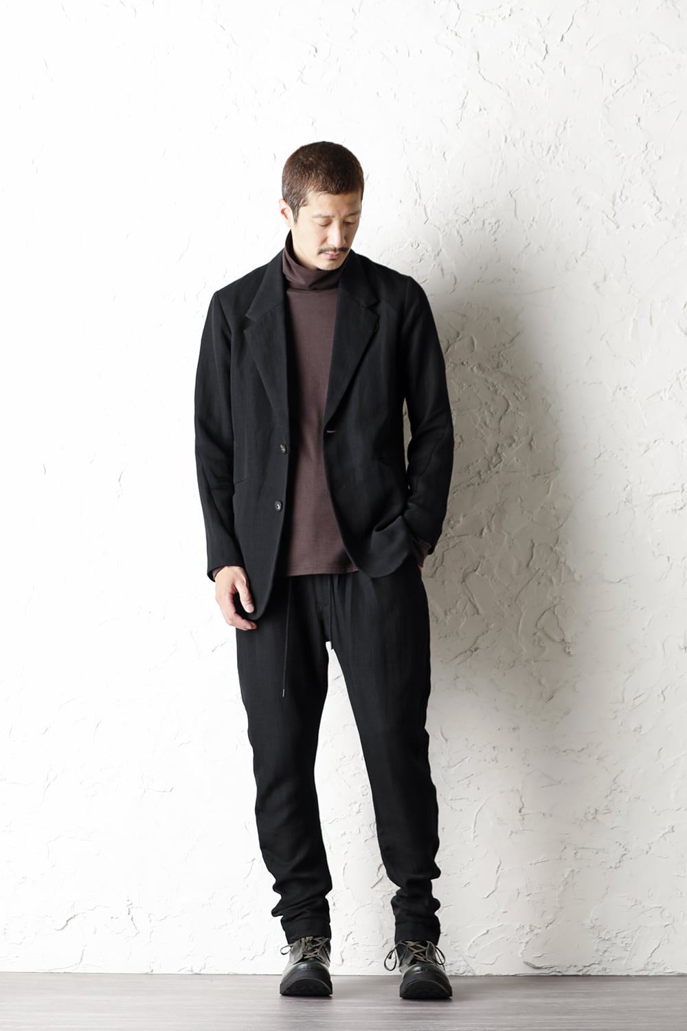 Slim pants wool canapa soft gabardine