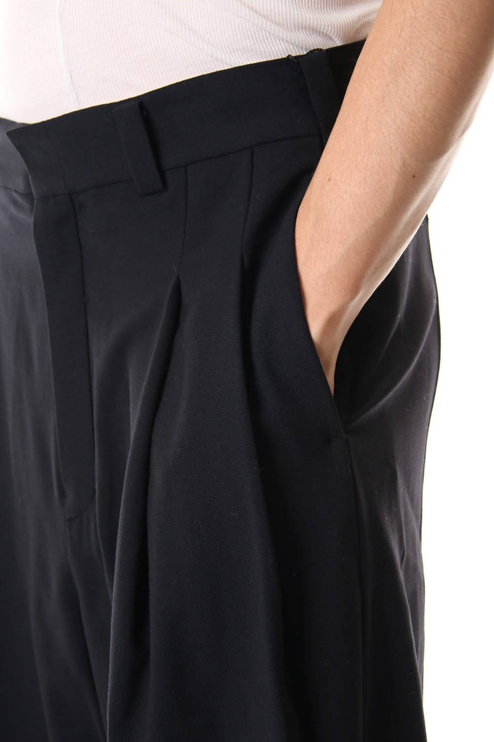 Cropped pants virgine wool 4way stretch