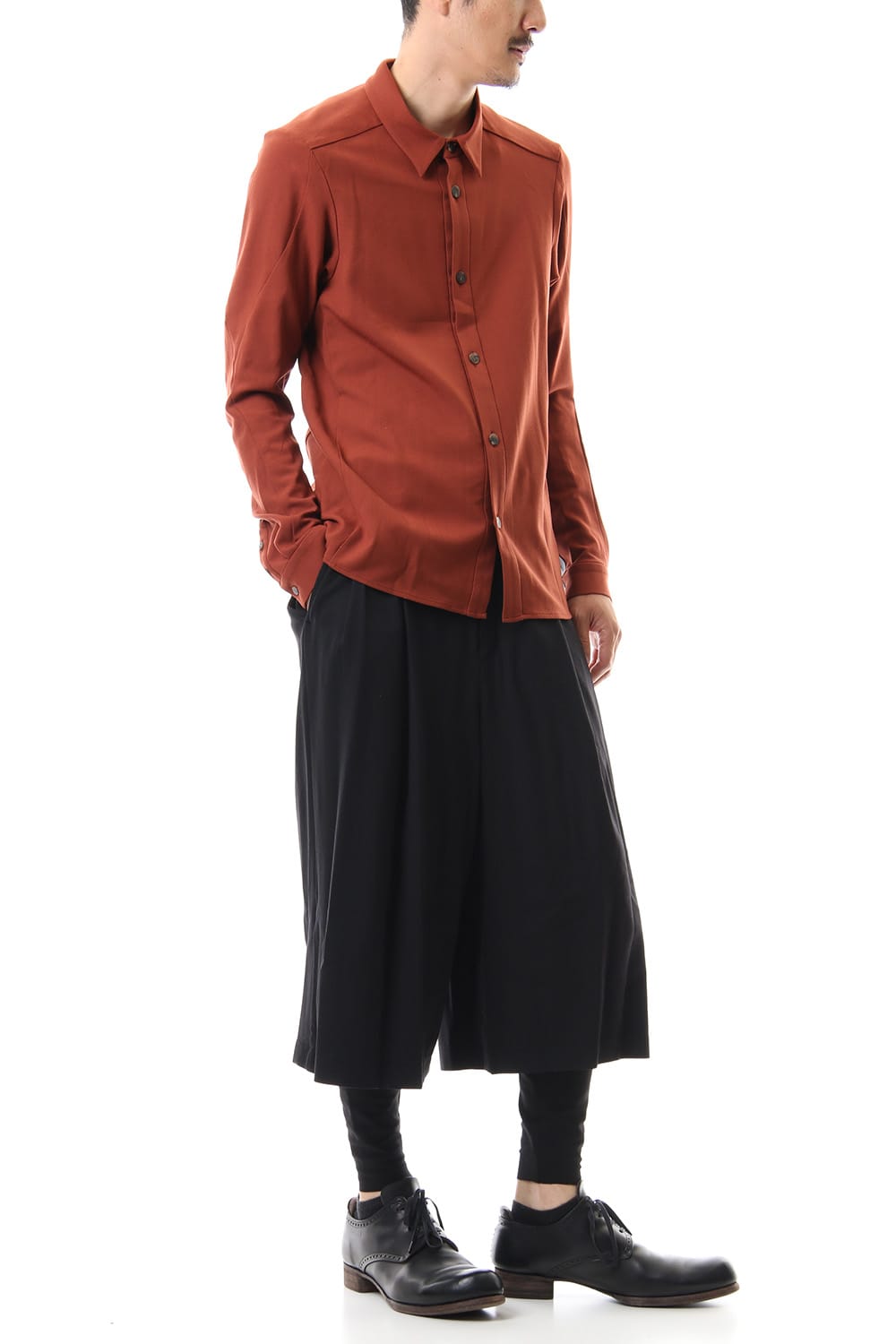 Cropped pants virgine wool 4way stretch