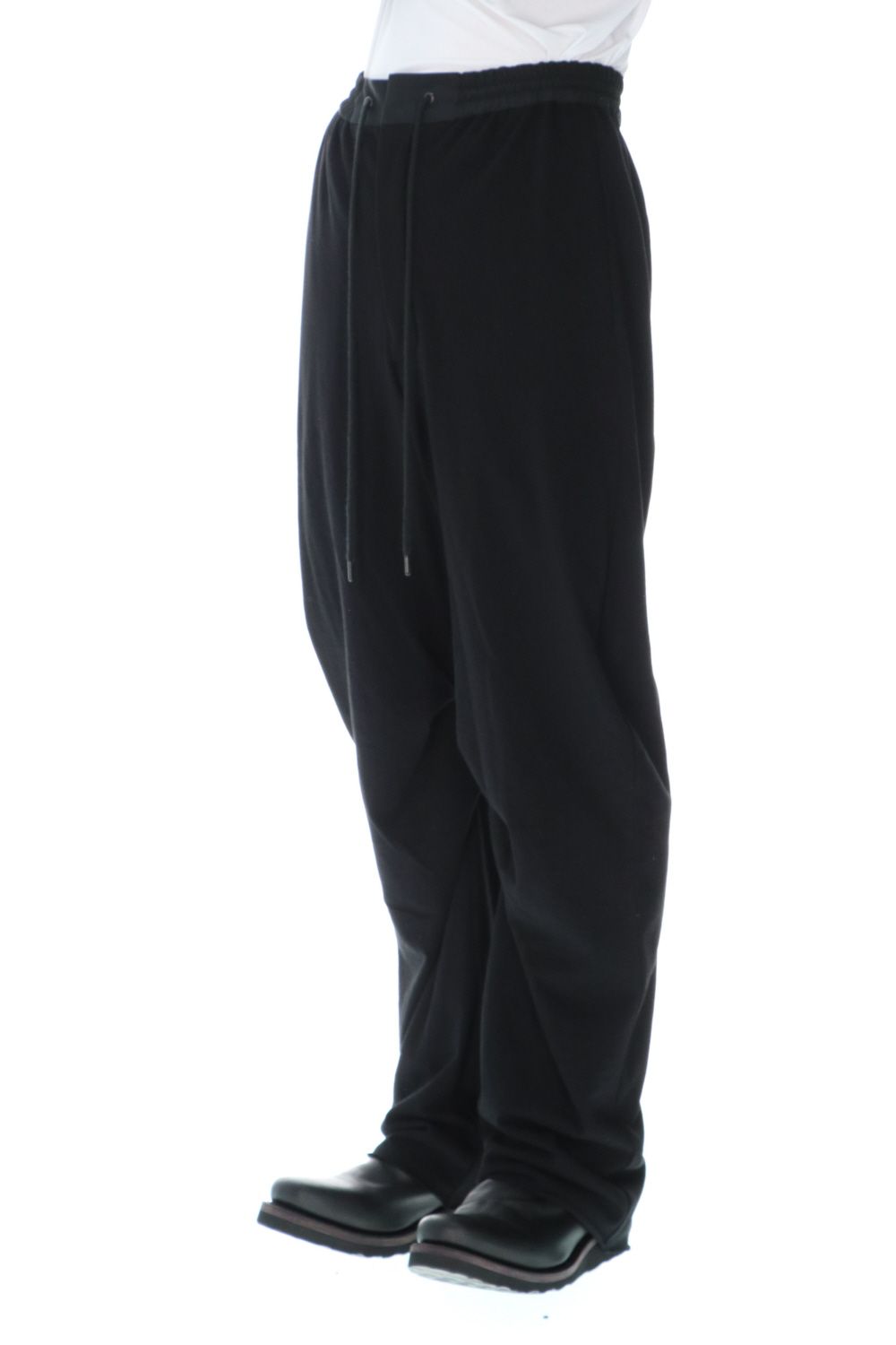 Wide pants medium jersey Black