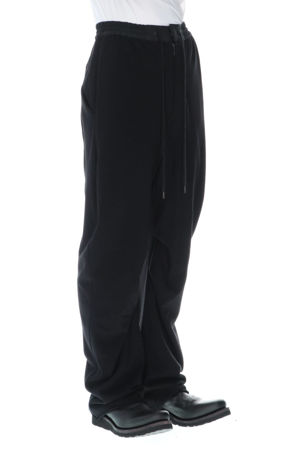 Wide pants medium jersey Black