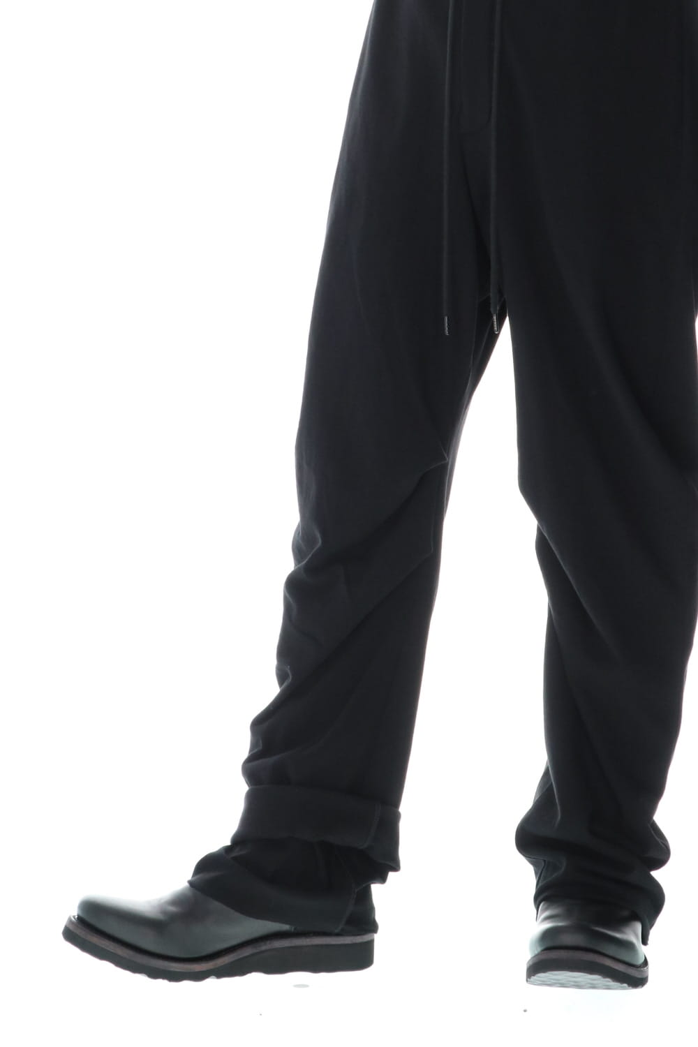 Wide pants medium jersey Black