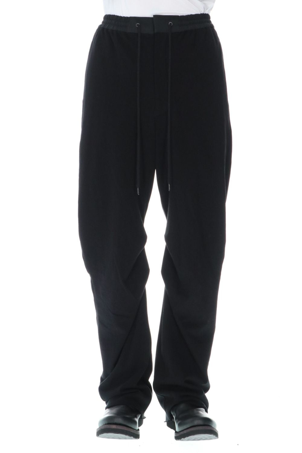 Wide pants medium jersey Black