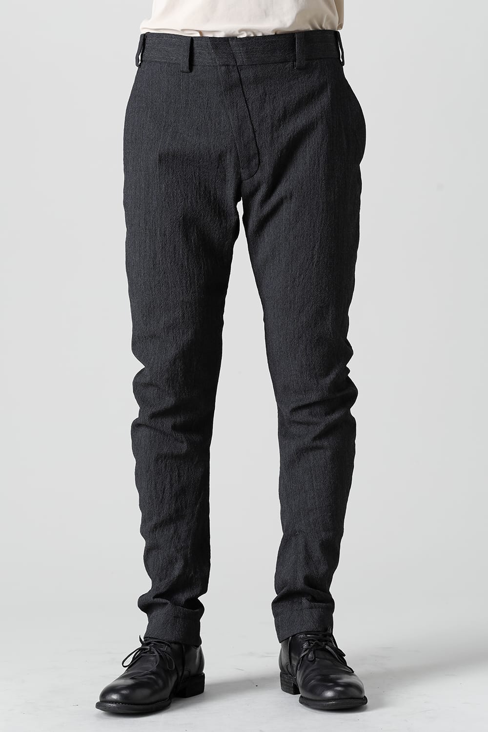 Slim pants shrink wool stripe