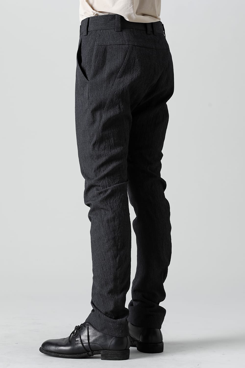 Slim pants shrink wool stripe