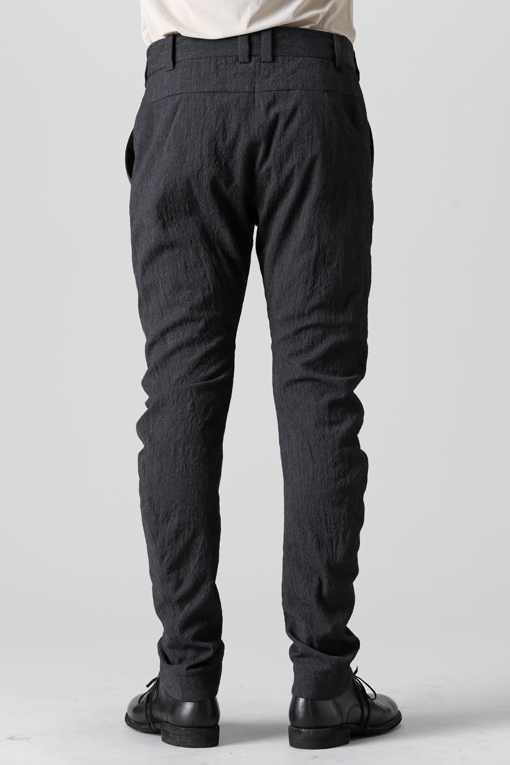 Slim pants shrink wool stripe