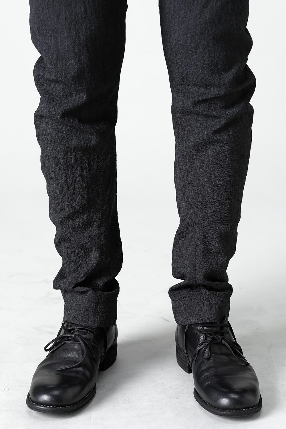 Slim pants shrink wool stripe