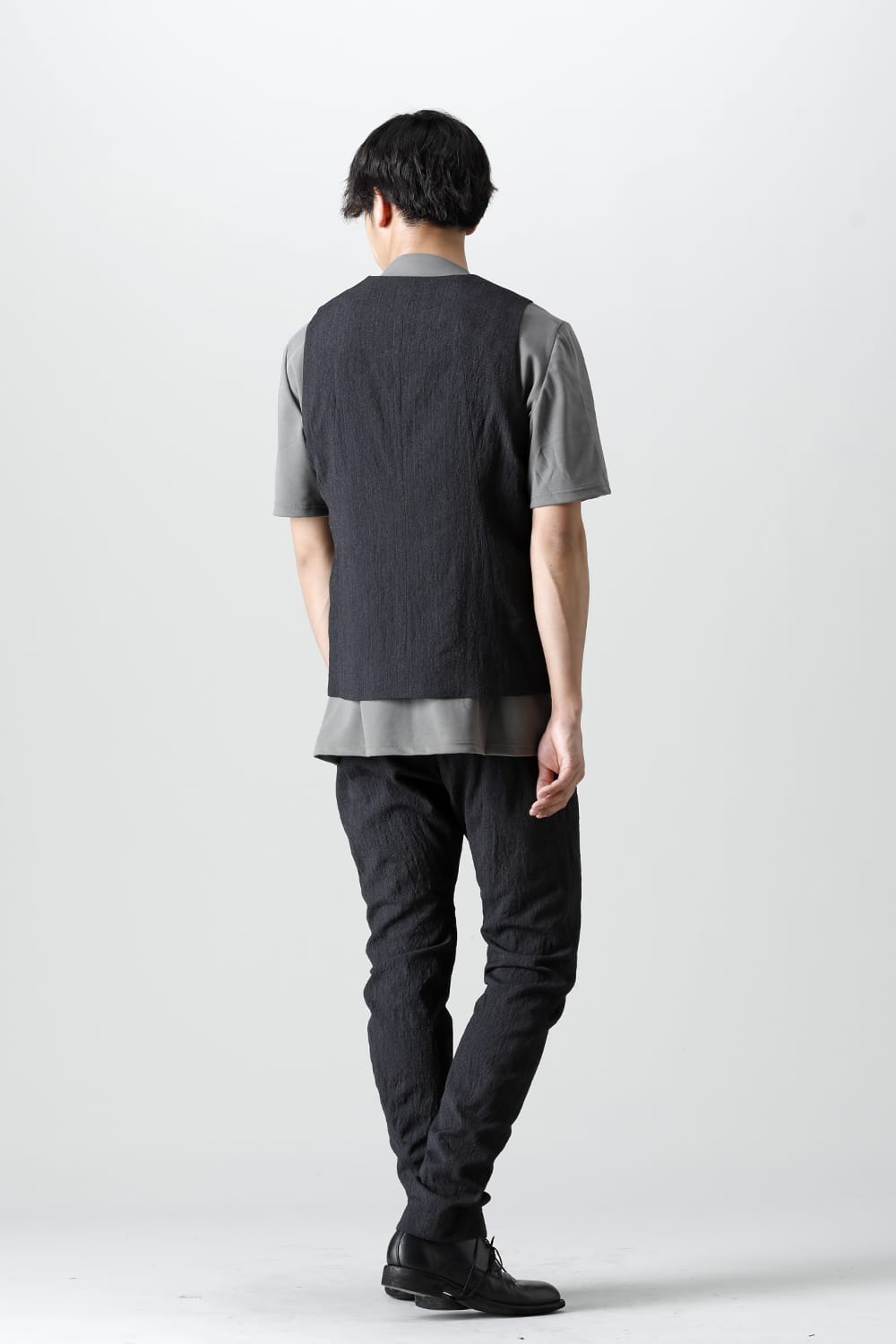 Slim pants shrink wool stripe