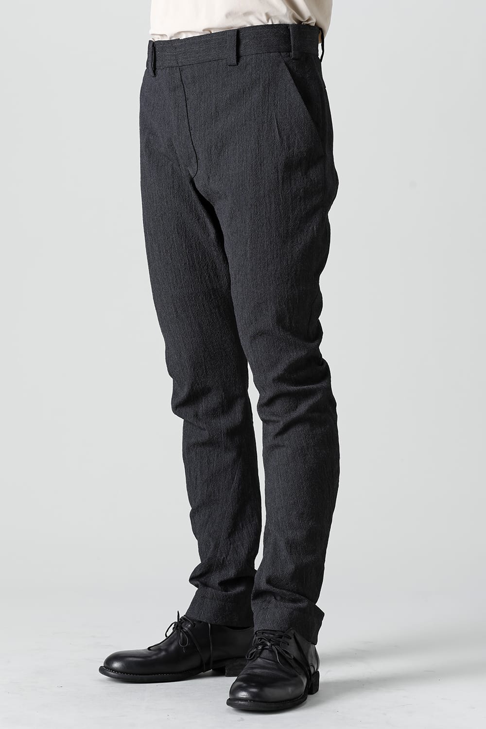 Slim pants shrink wool stripe