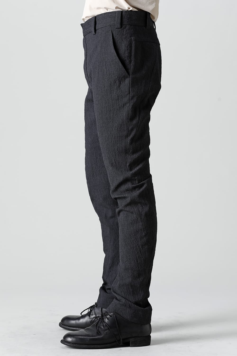 Slim pants shrink wool stripe