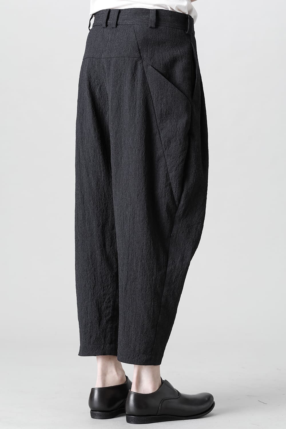 Cropped pants shrink wool stripe