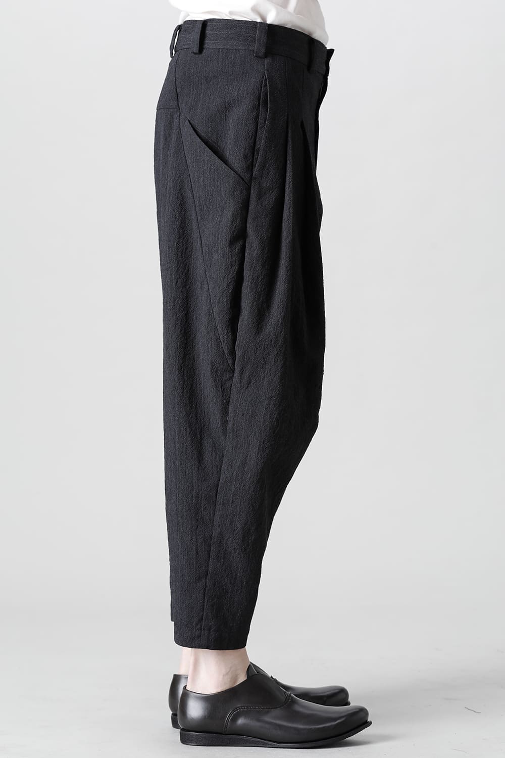 Cropped pants shrink wool stripe
