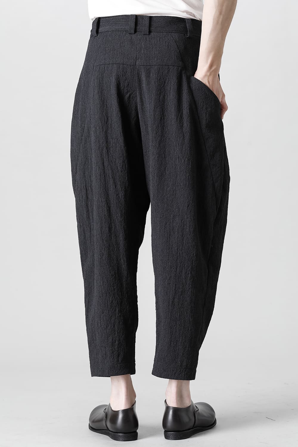 Cropped pants shrink wool stripe