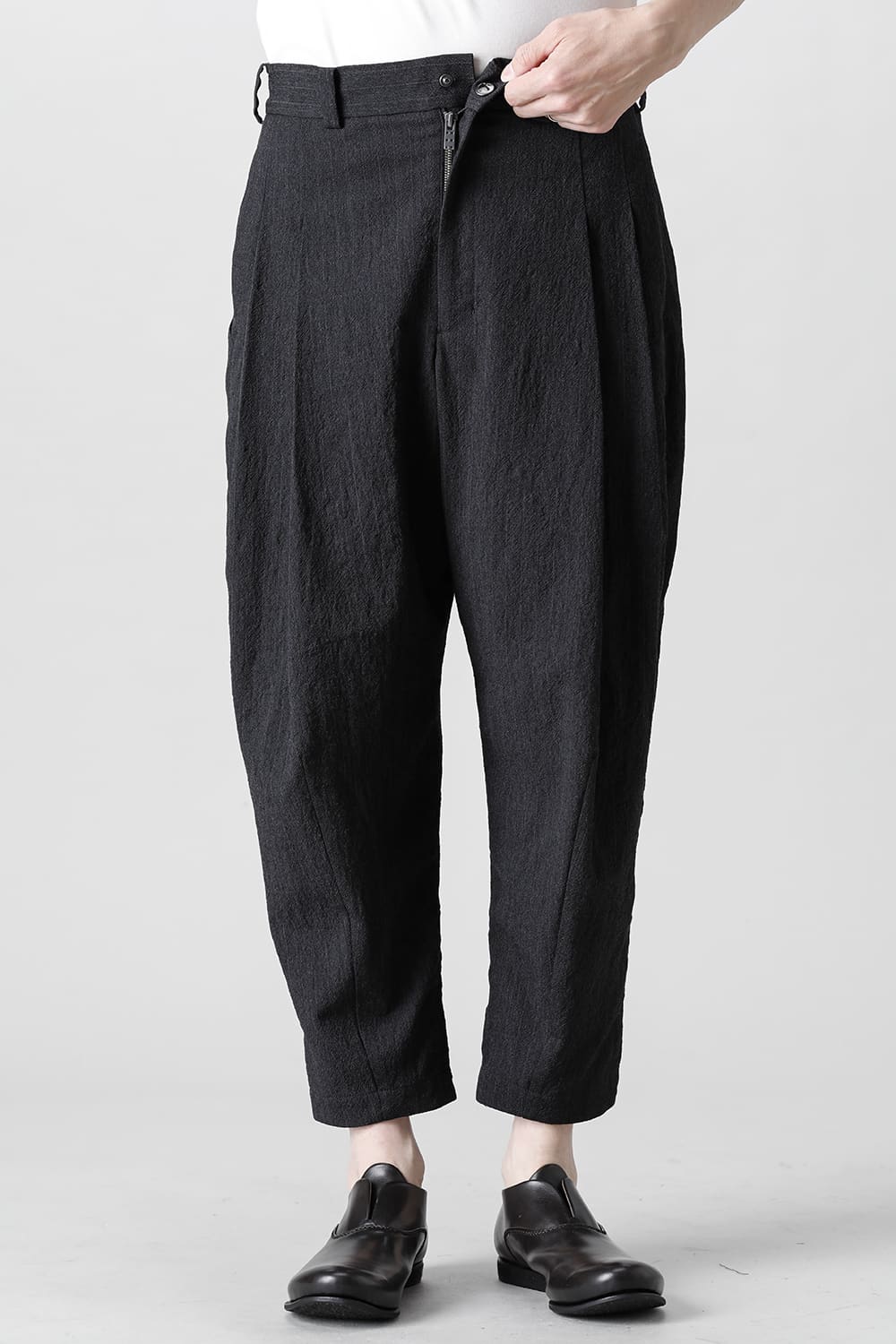Cropped pants shrink wool stripe