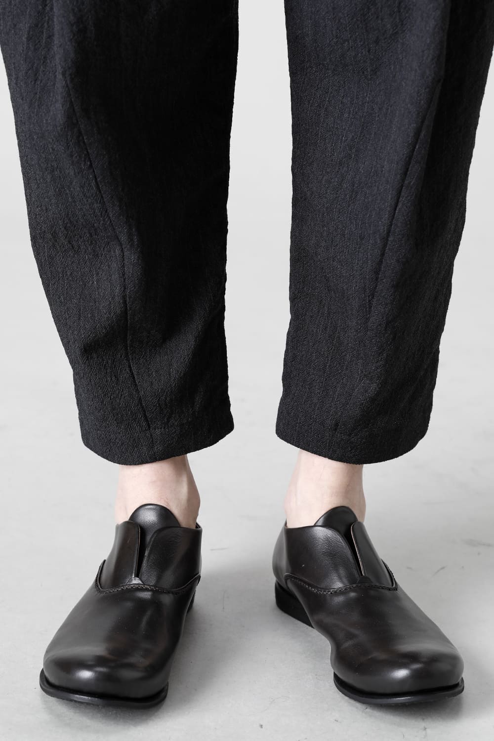 Cropped pants shrink wool stripe