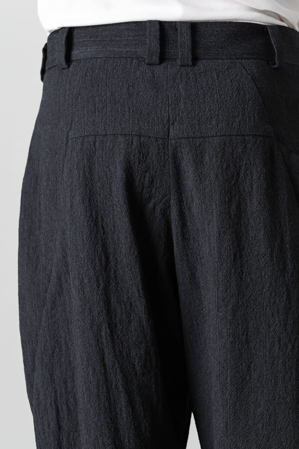 Cropped pants shrink wool stripe