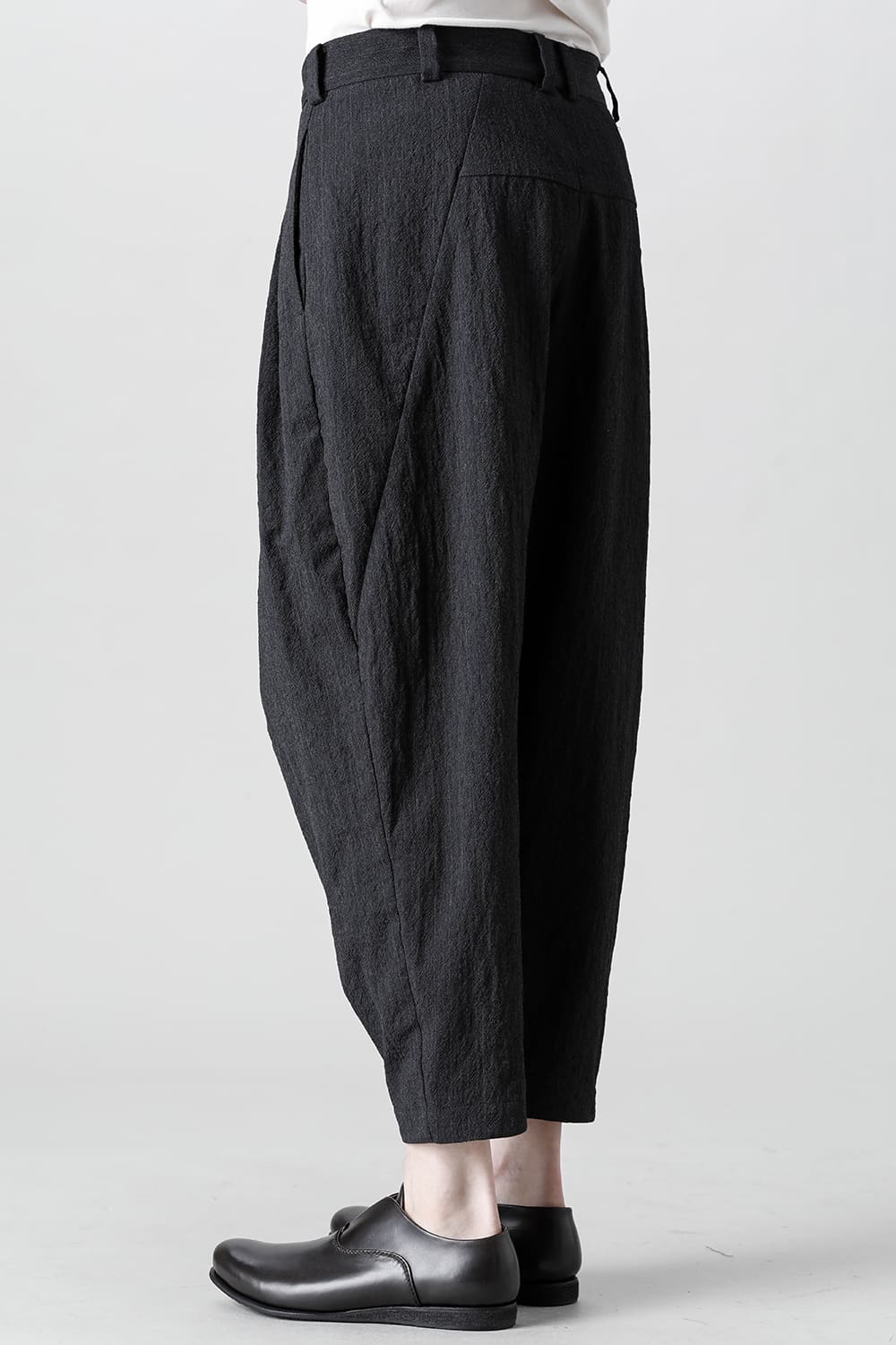 Cropped pants shrink wool stripe