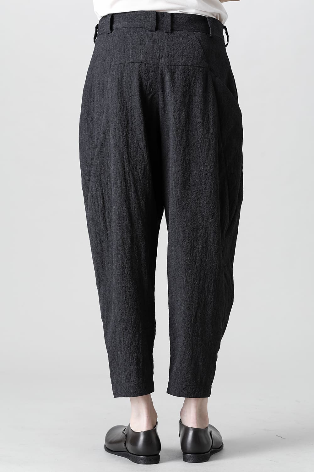 Cropped pants shrink wool stripe